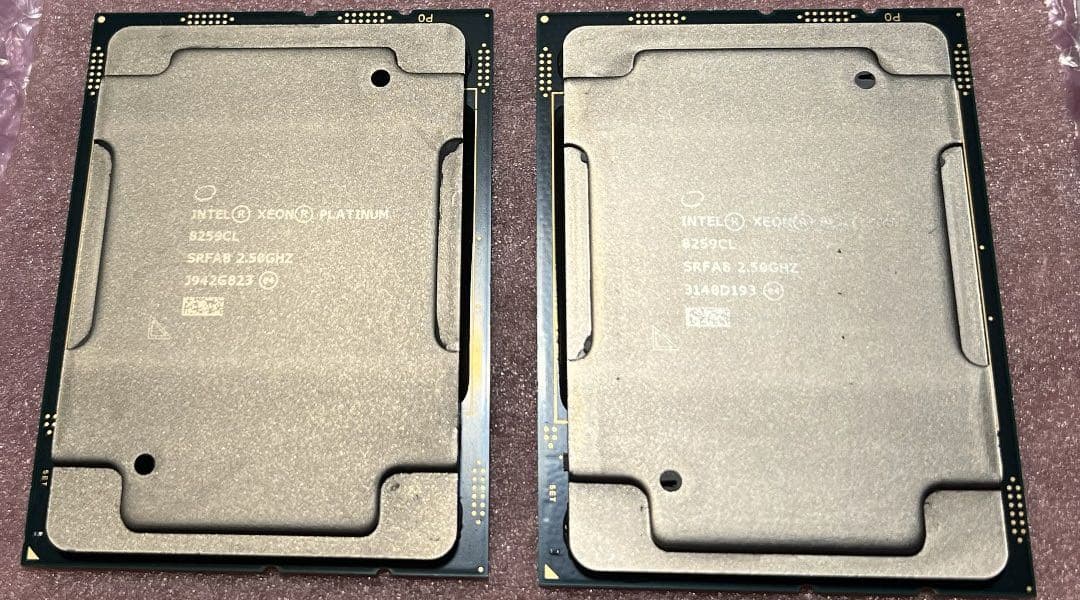 Intel Xeon Platinum 8259CL 2個