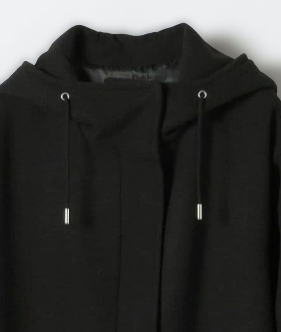 SHIPS any メルトン ウール ミックス M-51 モッズ コート 黒