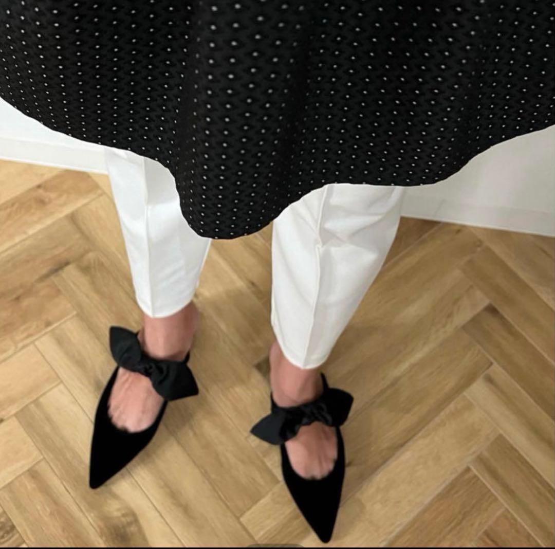 ohga ベルベットリボンパンプスL size