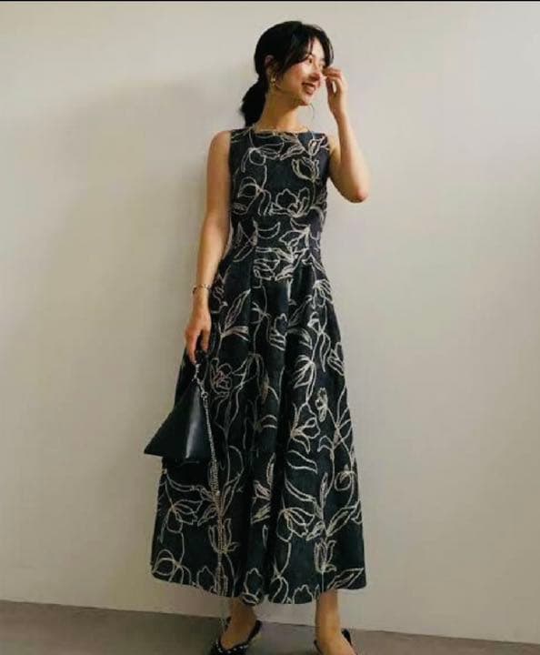 AMERIDENIMLIKEFLOWERDRESSデニムフラワードレスワンピース