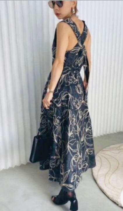 AMERIDENIMLIKEFLOWERDRESSデニムフラワードレスワンピース