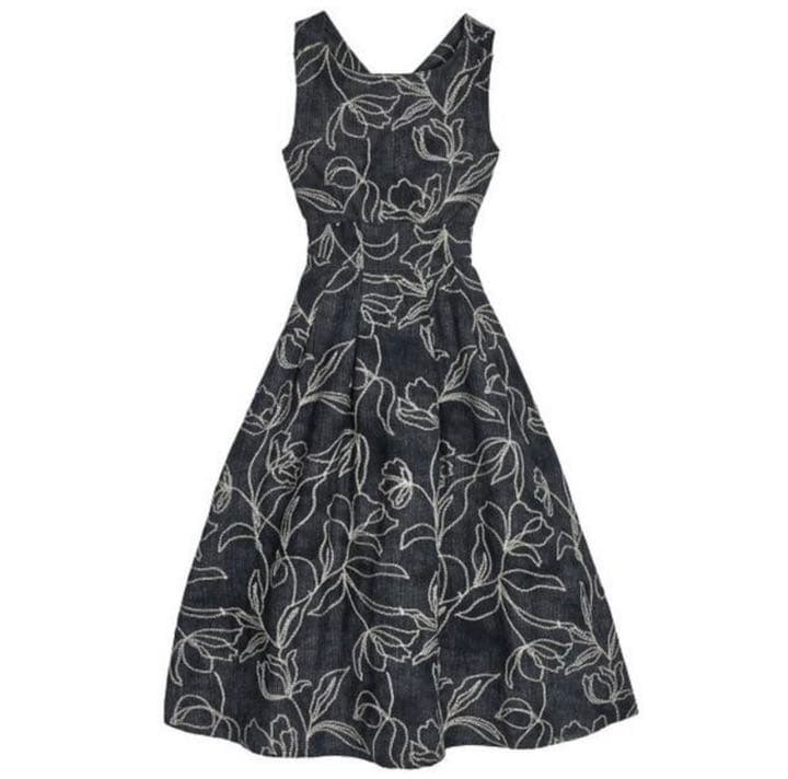 AMERIDENIMLIKEFLOWERDRESSデニムフラワードレスワンピース