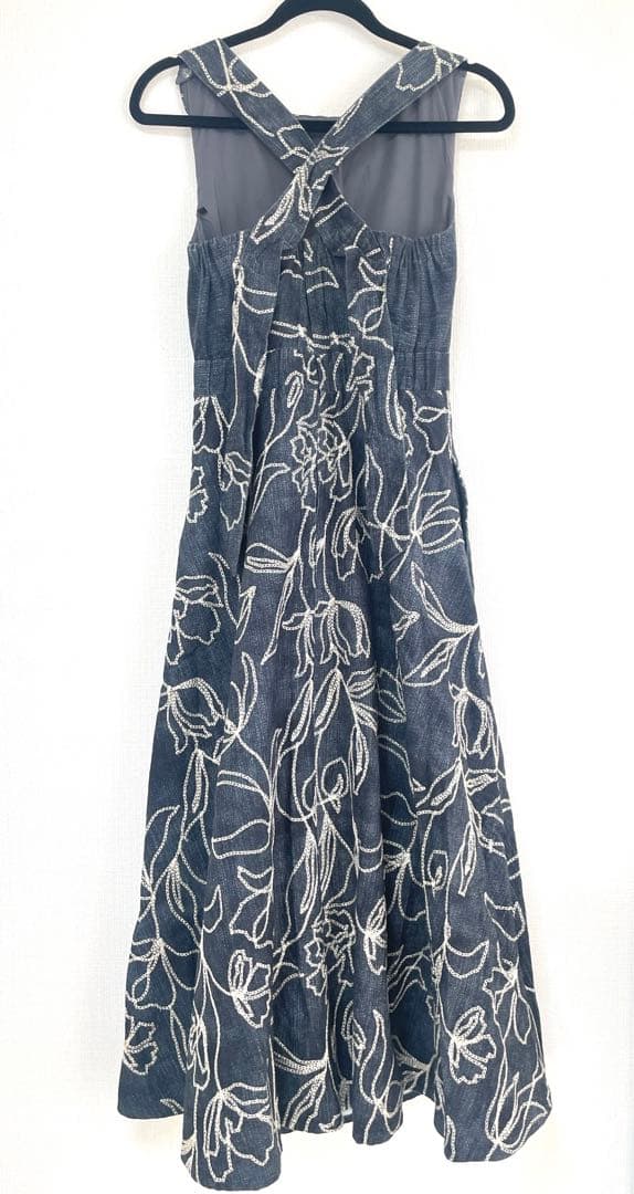 AMERIDENIMLIKEFLOWERDRESSデニムフラワードレスワンピース