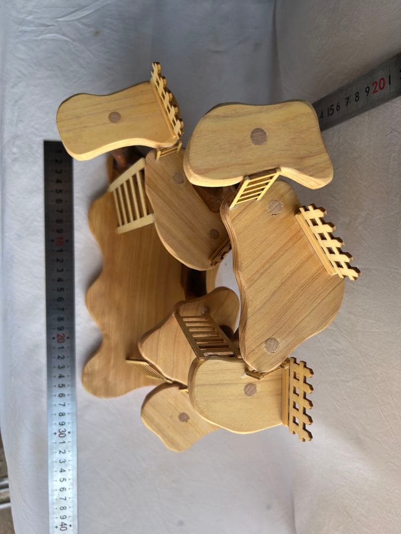 木製ツリーハウス風オブジェ 8階建て　小物棚　インテリア