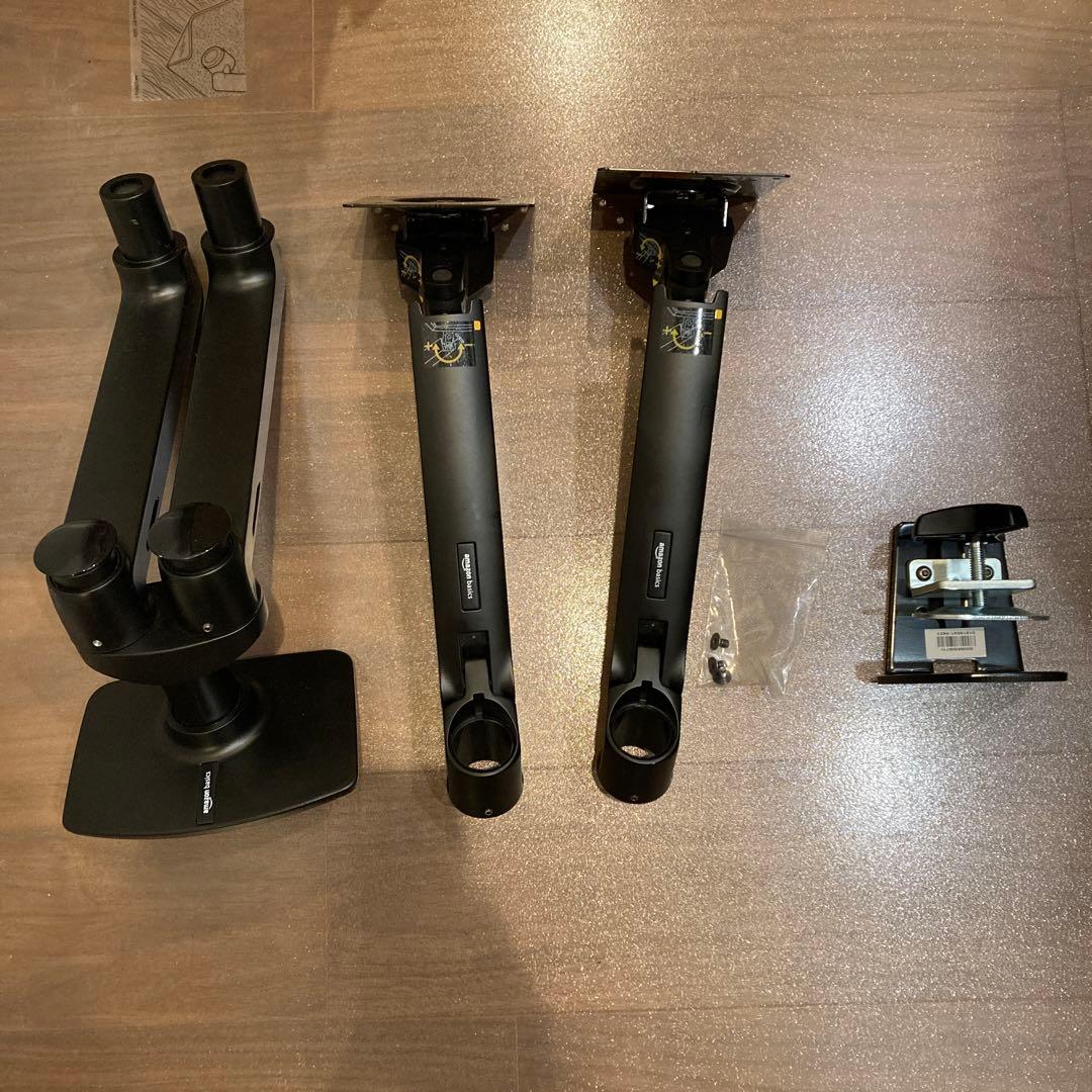 Amazon baiscs ブラック デュアルモニターアーム