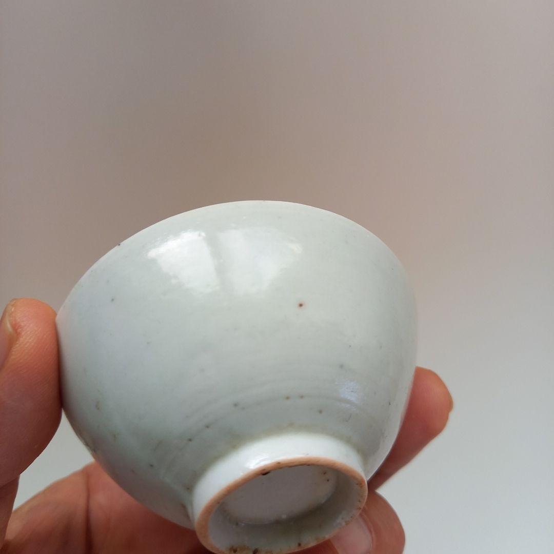 李朝　白磁　盃　猪口　古玩　骨董　アンティーク　古道具