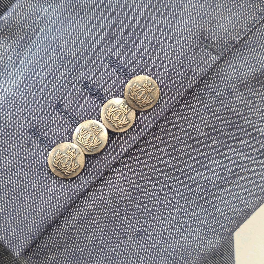 LARDINI ラルディーニ 52 XL ダブルブレスト ブレザー 銀ボタン