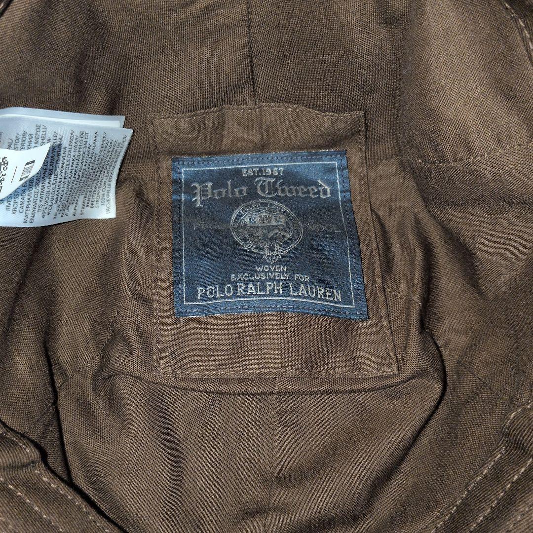 【美品】ラルフローレングレンチェックツイード ボールキャップ