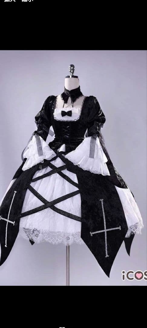 (今日限定/未着/靴以外フルセ)icos♥ローゼンメイデン♥水銀燈♥コスプレ衣装