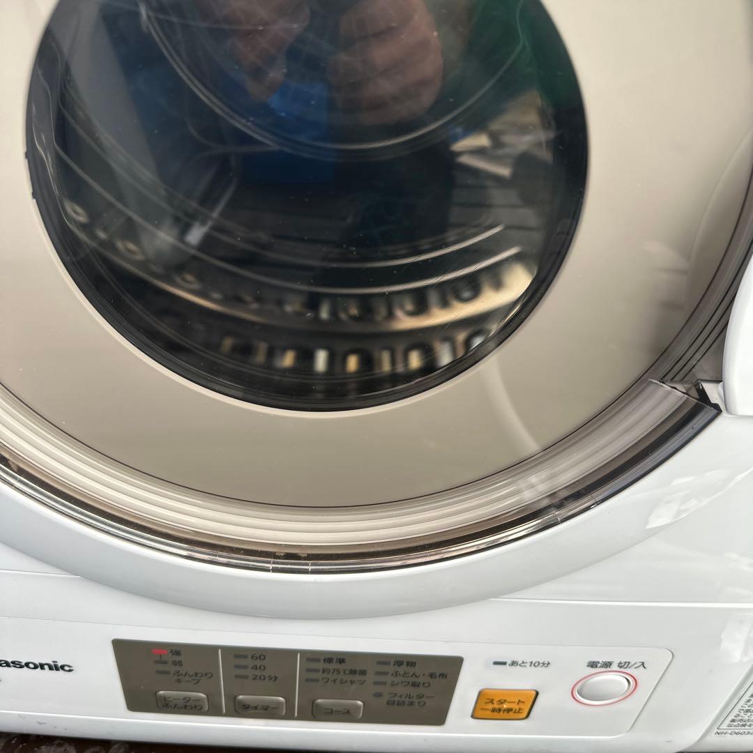 美品　パナソニック　衣類乾燥機　６ｋｇ　NH-D603-W　ユニット台　セット