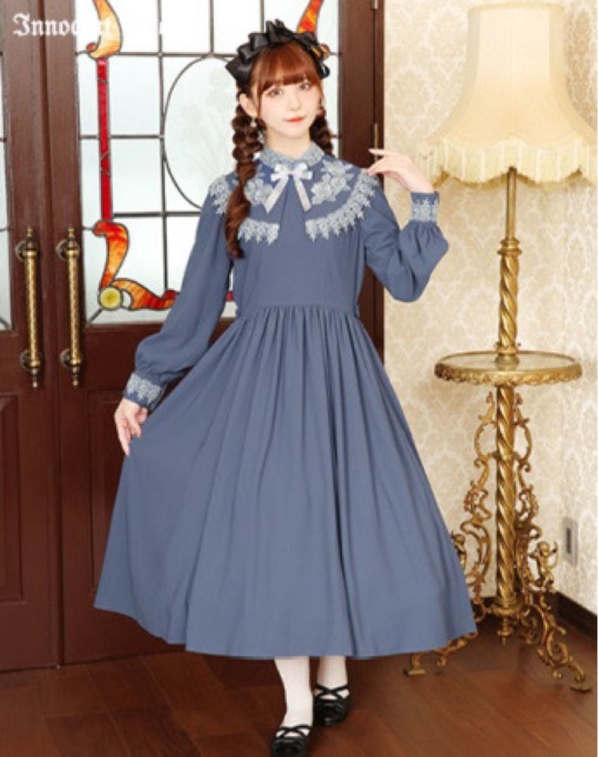 新品未使用タグ付き イノセントワールド コーデリアローズワンピース ブルー