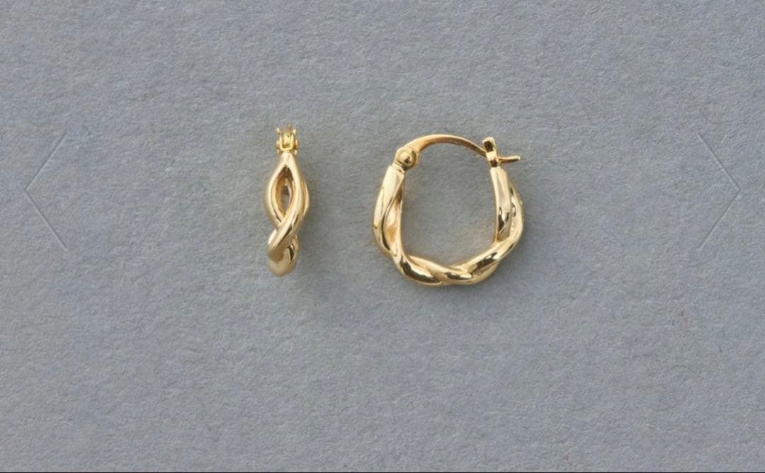 し*ー様 ete K10YG ツイスト フープ ピアス　片耳のみ