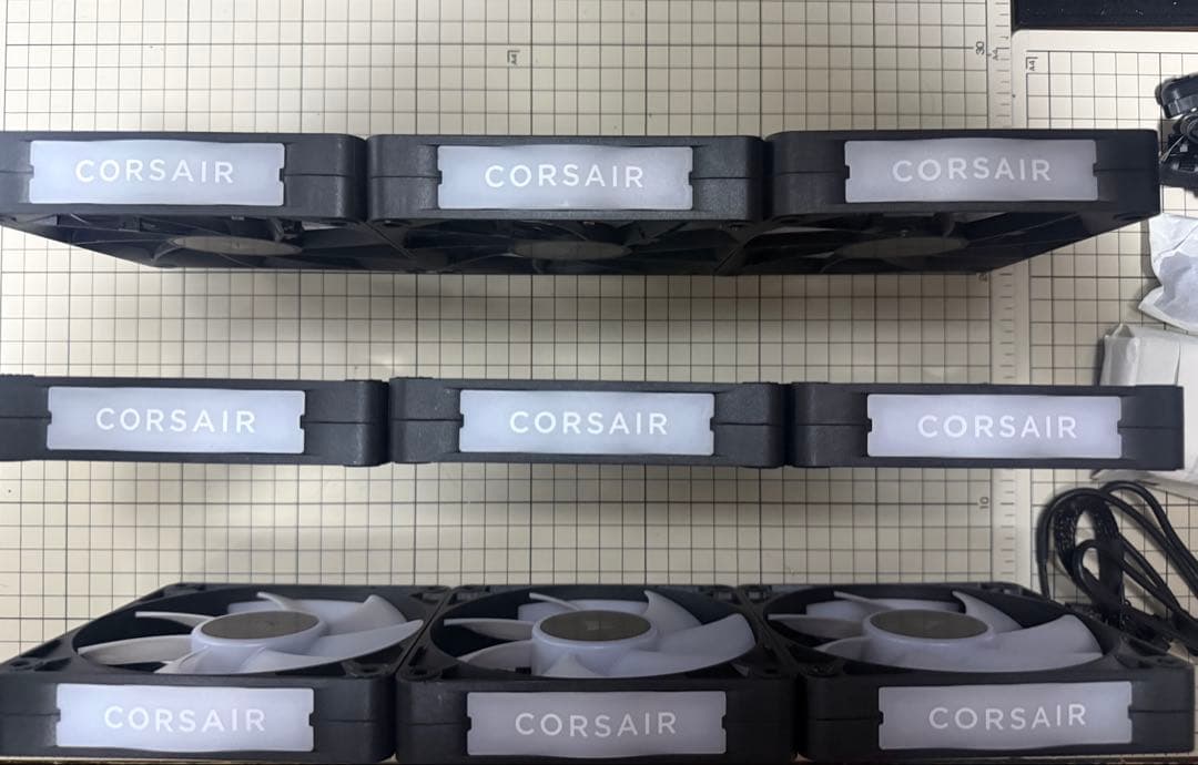 CORSAIR i CUE LINK RX120 RGB 9個セット ファン
