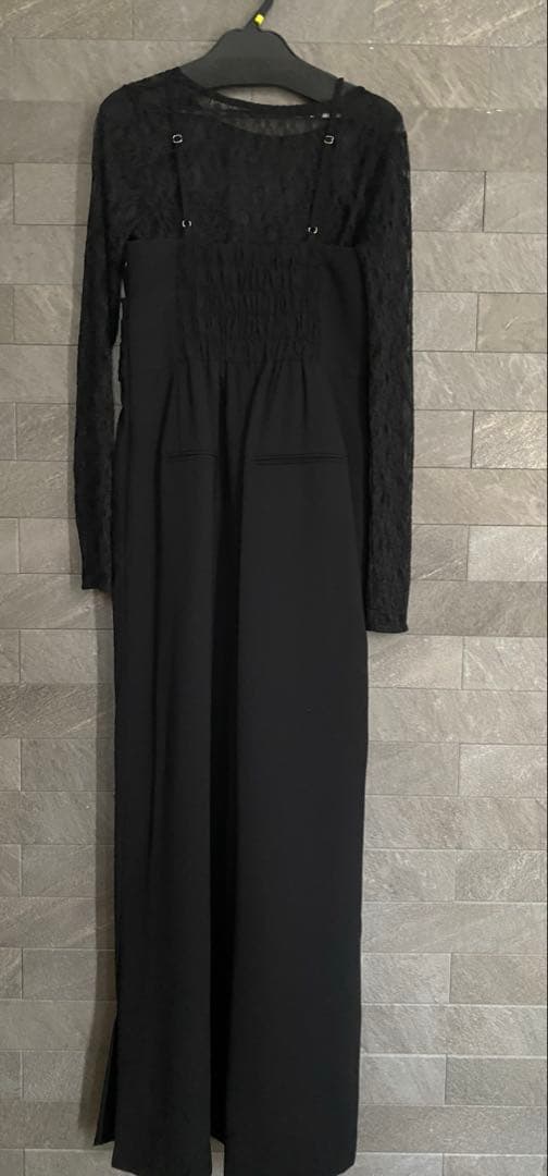 クロスオールインワンドレス / cross all in one dress 黒