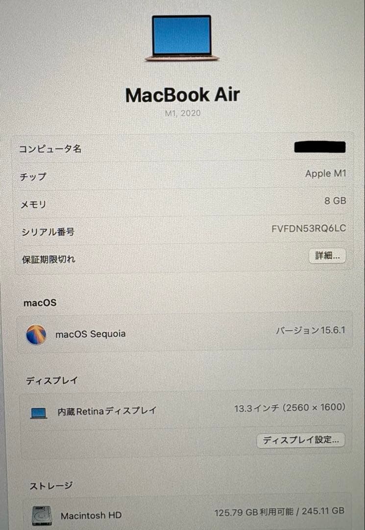 【送料込｜超美品｜箱あり】MacBook Air (13-inch, 2020)