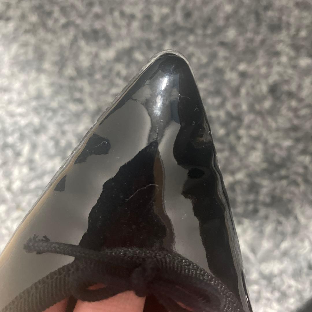 美品レペット バレエシューズ ポインテッドトゥ JUNON エナメル37.5 黒