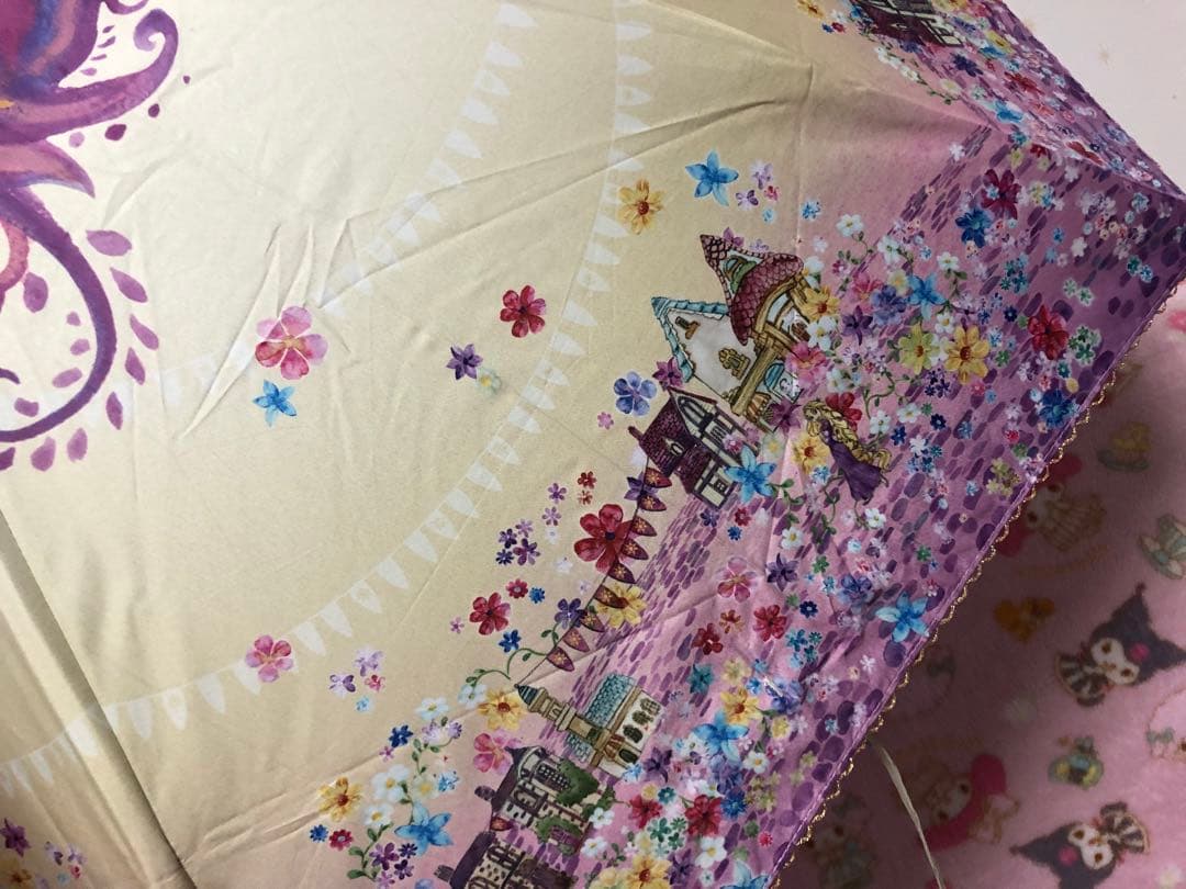 塔の上のディズニー ラプンツェル 折りたたみ傘 雨傘 日傘 UV