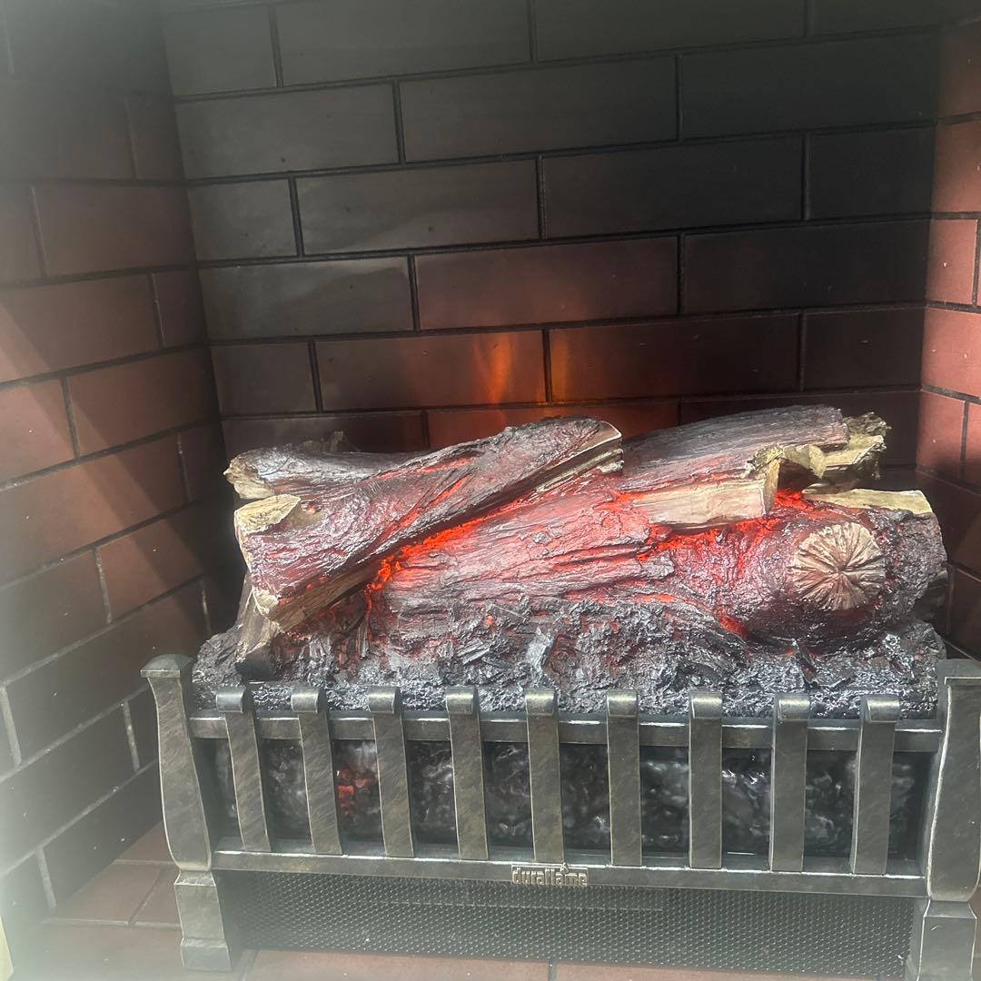 擬薪・疑炎ストーブ　マントルピース 温度調整付温風ストーブ