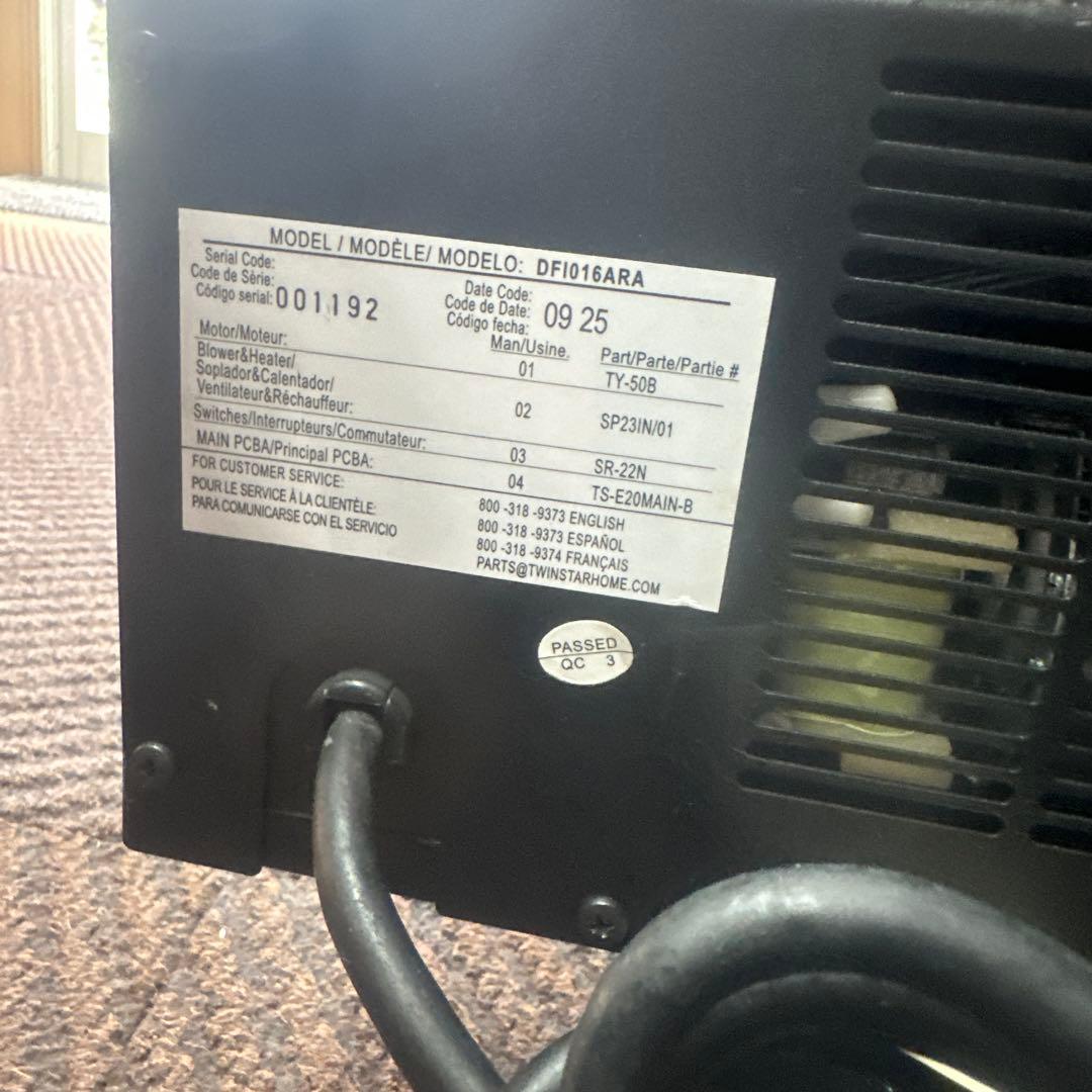 擬薪・疑炎ストーブ　マントルピース 温度調整付温風ストーブ