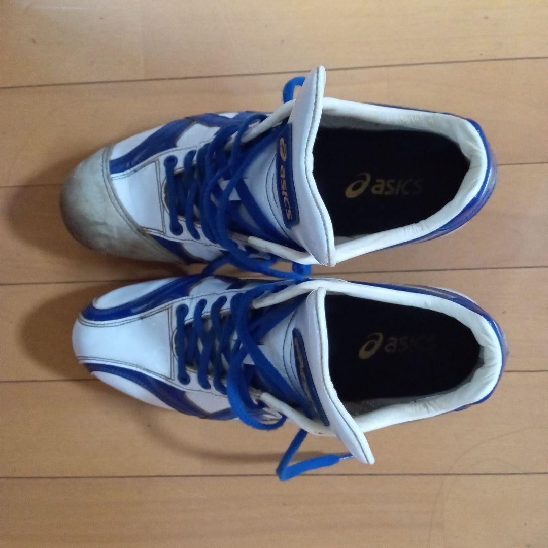 asics 野球オーダースパイク ホワイト/ブルー　27.0