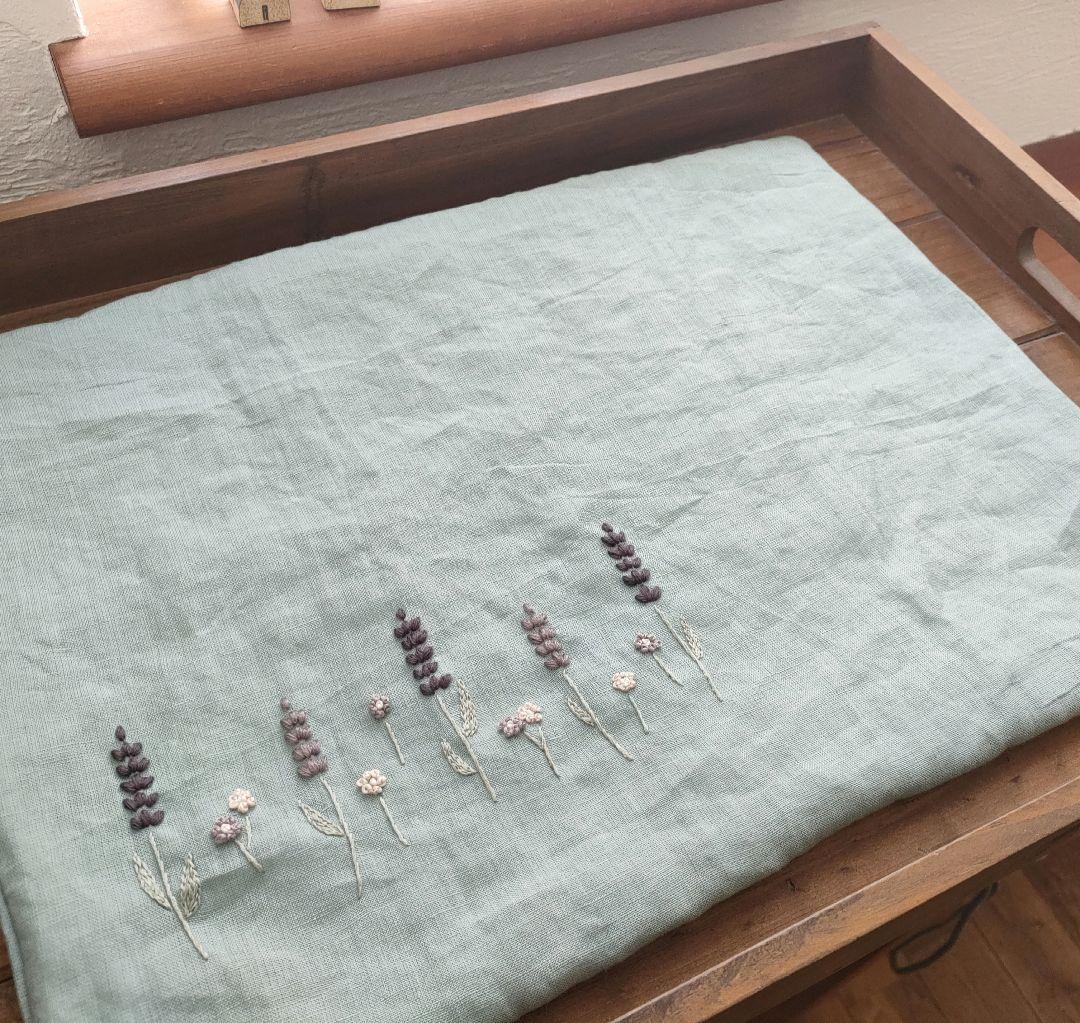 【リネン刺繍　ララ様オーダー専用ページ】　マルチクロス　クッションカバー