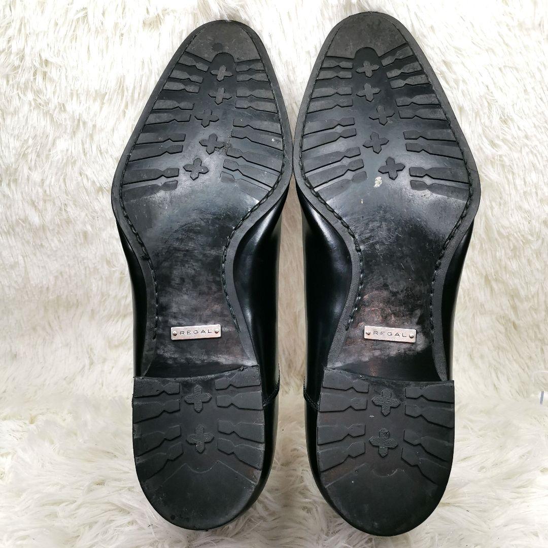 【美品】REGAL　リーガル　ストレートチップ　011R　ブラック　27cm