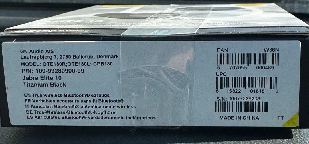 新品未開封 Jabra Elite 10 チタニウムブラック 保証書付