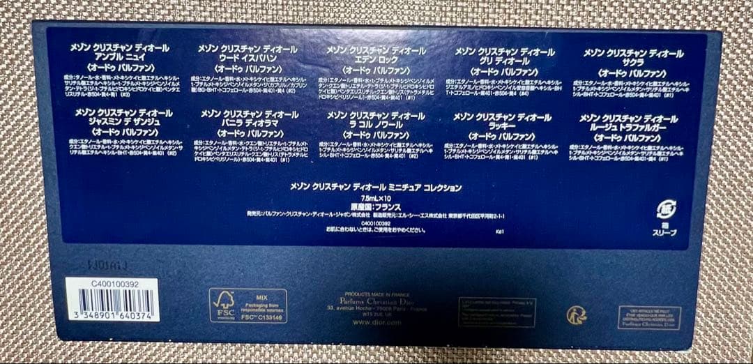 メゾン クリスチャン ディオール ミニチュア コレクション　クリスマスコフレ