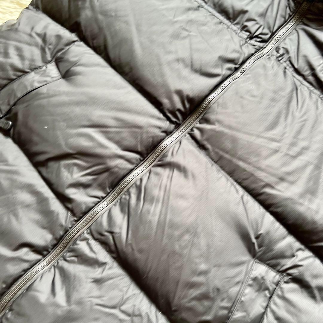 超希少サイズ　美品 ノースフェイス ダウンベスト 黒 メンズXL センターロゴ