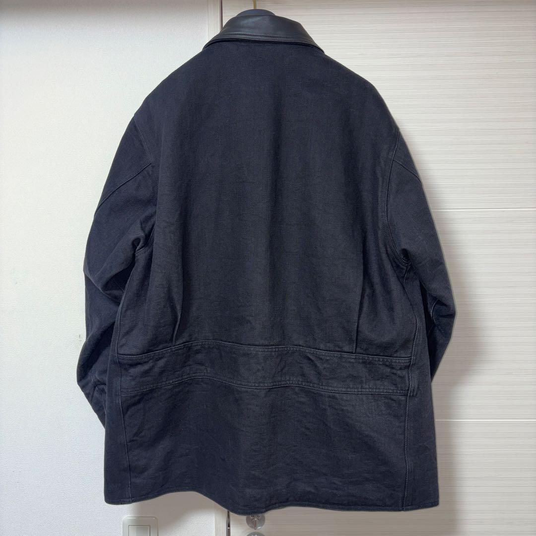 最安　COMOLI タグあり　デニムレザーワークジャケット 2 2024AW