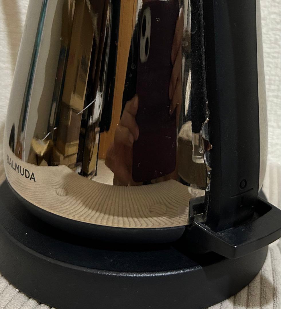 【BALMUDA】バルミューダ 電気ケトル クローム 0.6L 中古品 動作品