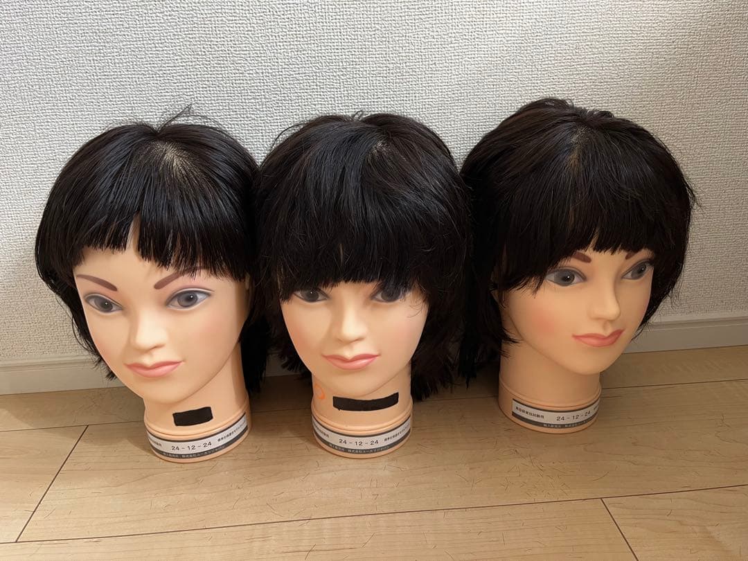 カットウィッグ美容師国家試験用➕練習用9体使用済み(まとめ売り)