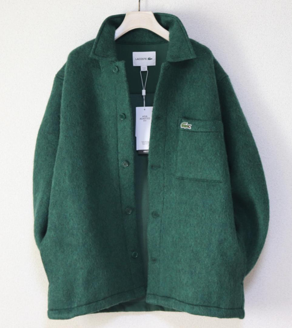 新品【ラコステ】フェルト オーバーシャツジャケット 40(M-L)
