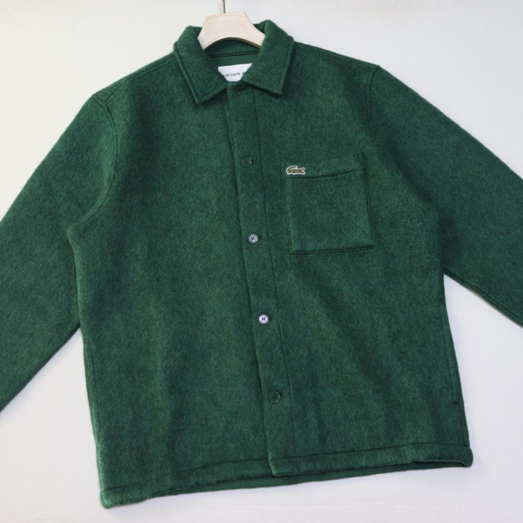 新品【ラコステ】フェルト オーバーシャツジャケット 40(M-L)