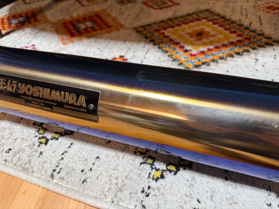 ヨシムラ Slip-Onサイクロン チタンブルーカバー NC42