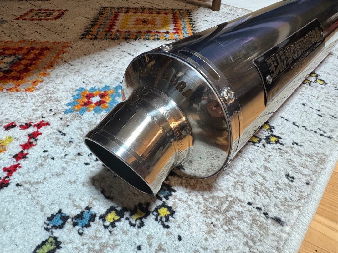 ヨシムラ Slip-Onサイクロン チタンブルーカバー NC42