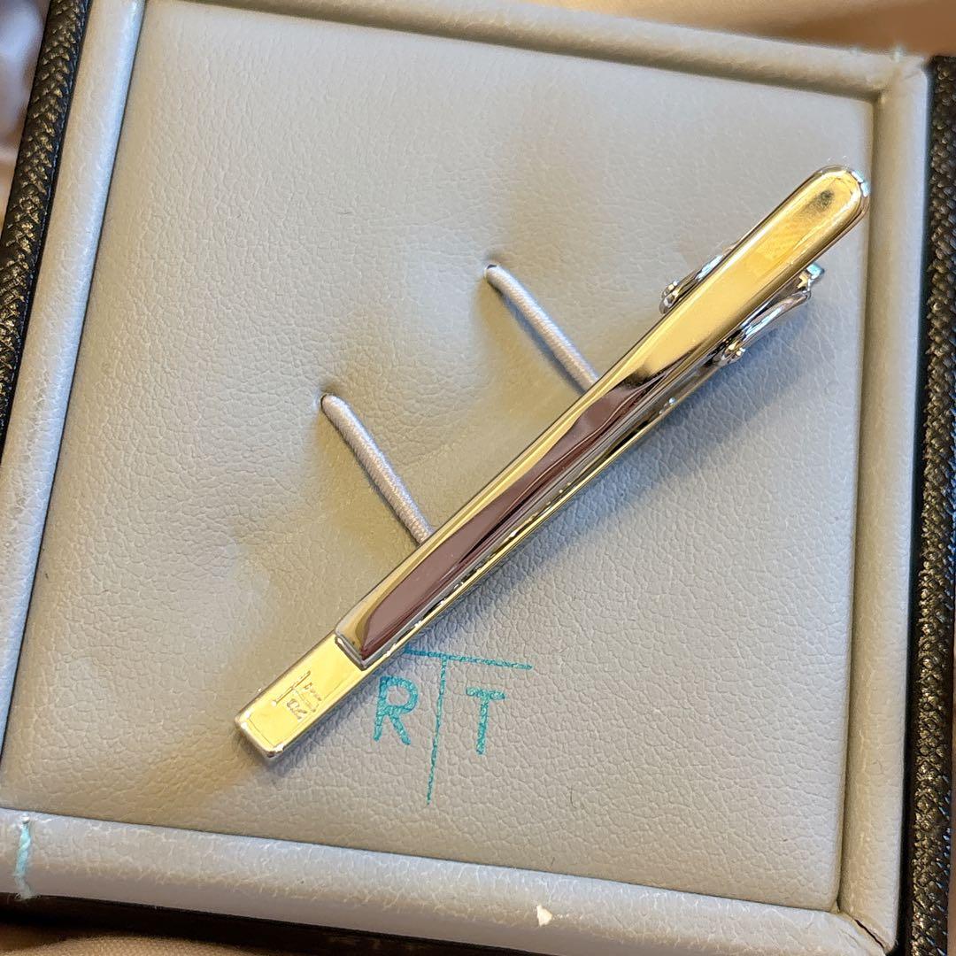 み*ぃ様 未使用 タテオシアン グリッドロング タイバー ガンメタル ネクタイピ