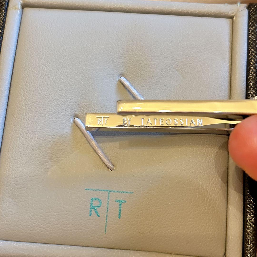 み*ぃ様 未使用 タテオシアン グリッドロング タイバー ガンメタル ネクタイピ