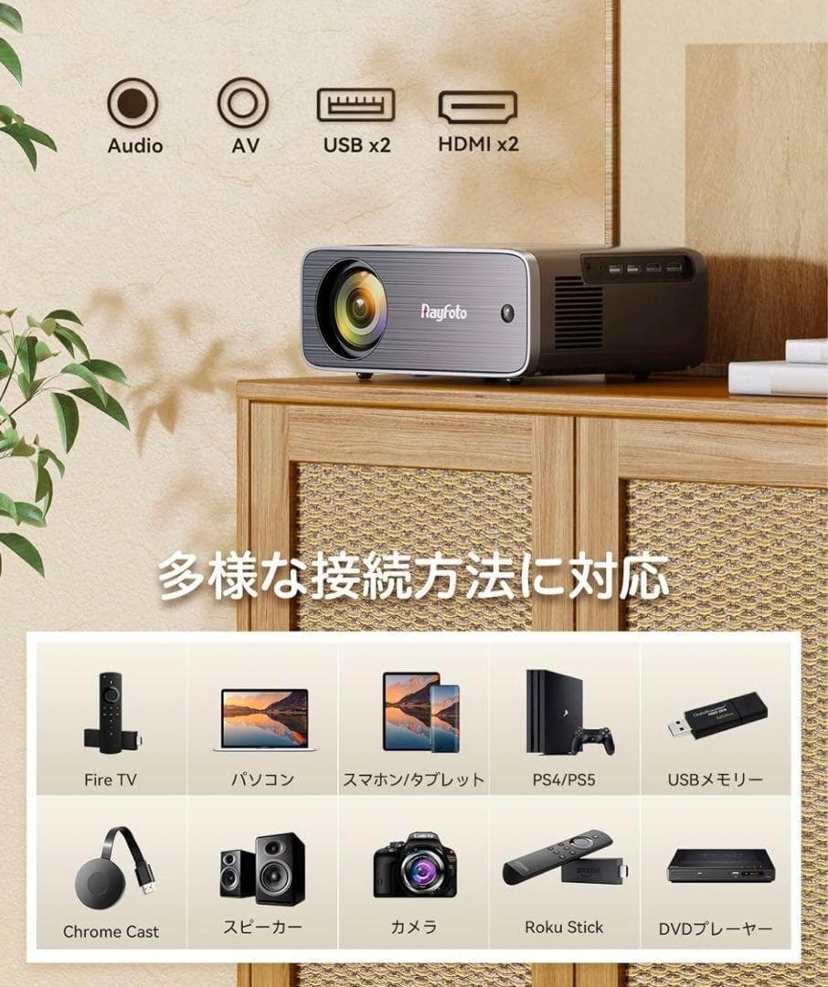 プロジェクター ホームシアター 映画 4K対応 高画質 5GWiFi 人気