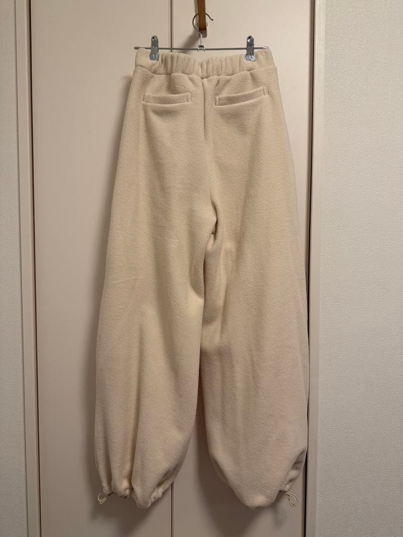 パンツ andmary Mary logo fleece pants ivory
