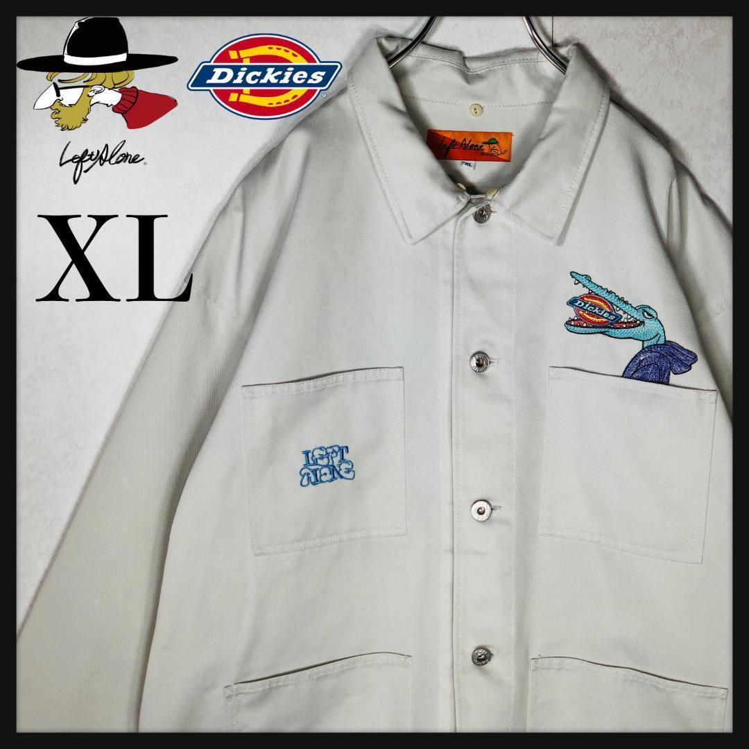 【ほぼ新品】ディッキーズ レフトアローン 限定コラボ 刺繍カバーオール XL