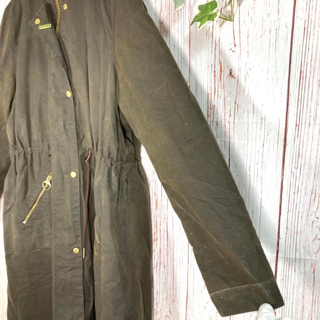 【希少】Barbour バブアー オイルドジャケット　モッズコート　茶　ロゴ