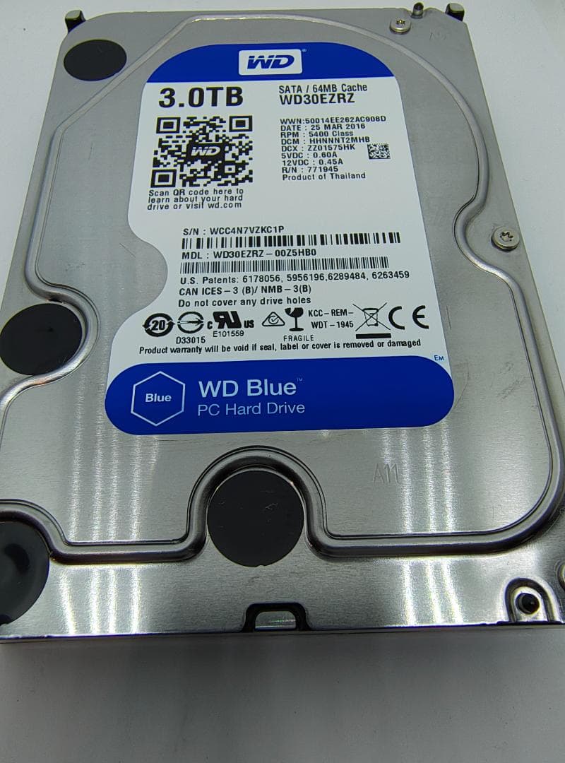 【3TB】× 2台組【計6TB】　内蔵型ハードディスクドライブ WD Blue