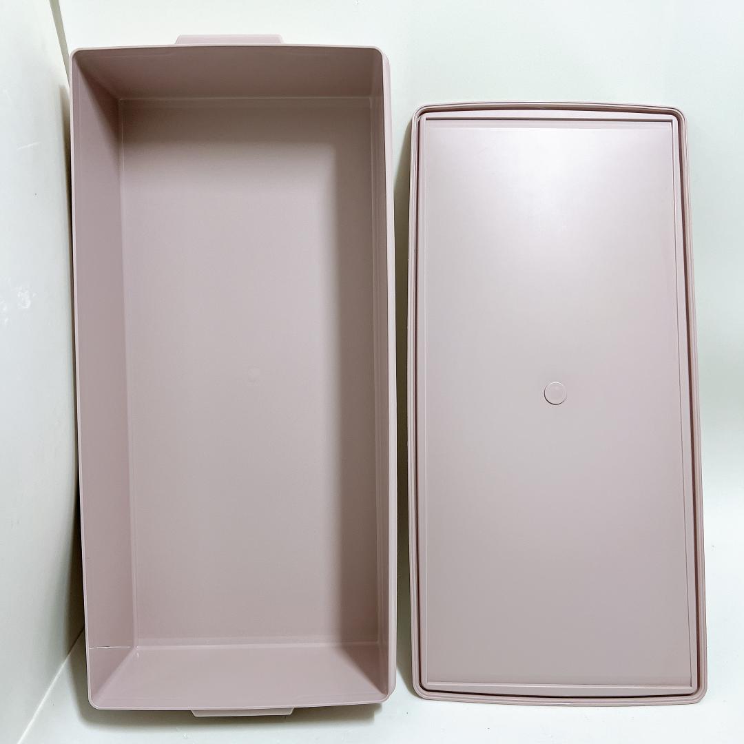 【美品✨送料無料】4個セット タッパーウェア ロング スーパーケース ピンク