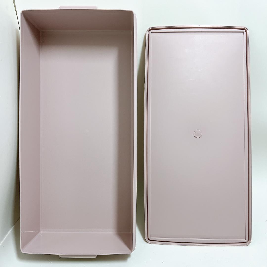 【美品✨送料無料】4個セット タッパーウェア ロング スーパーケース ピンク