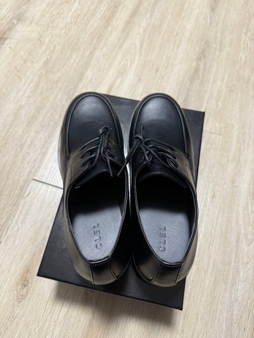 【CLEL】ハイソール シャーク ダービーシューズ（ブラック）
