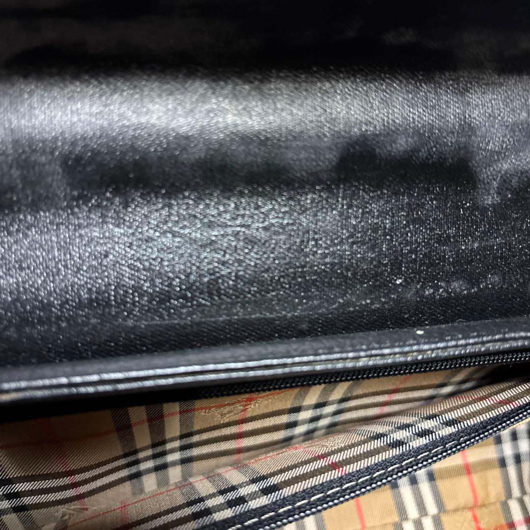 Burberrys フォーマル ハンドバッグ 筒形 ノバチェック 黒 ブラック