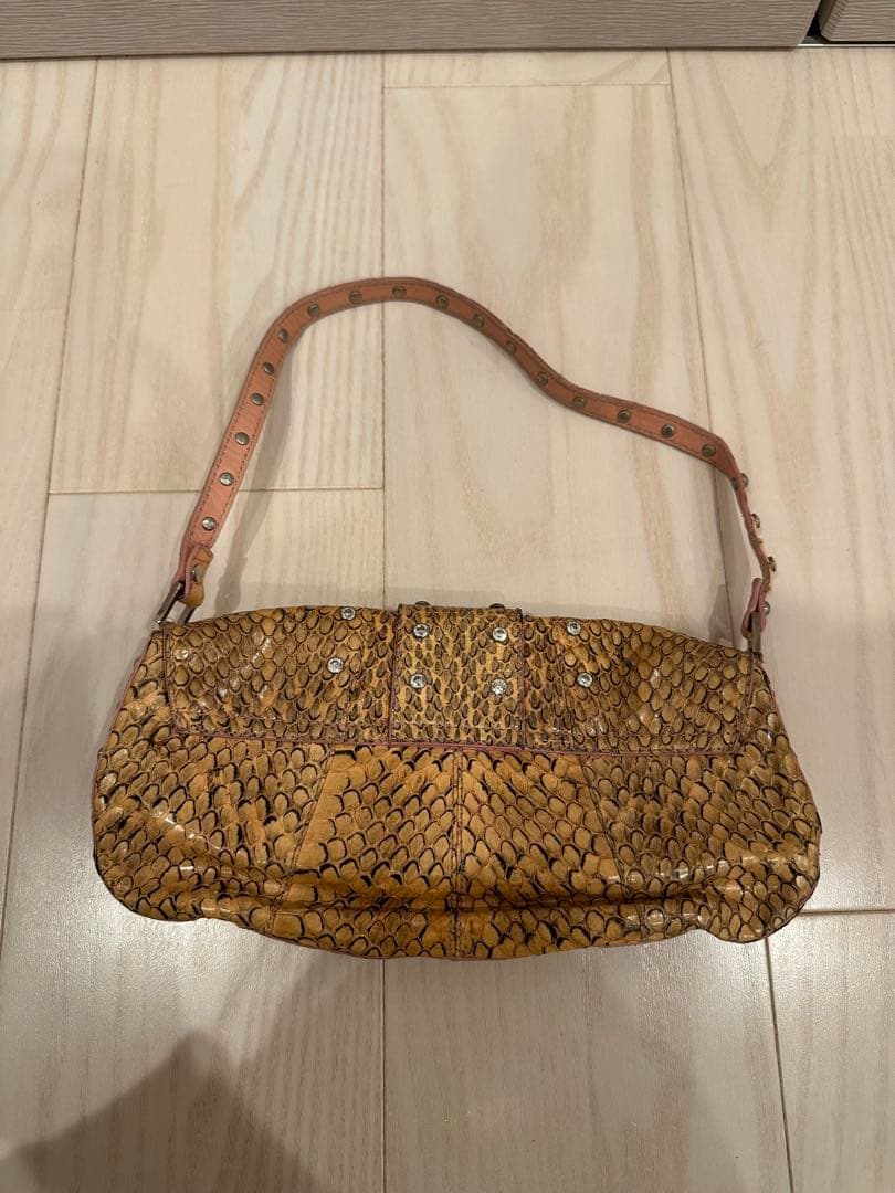 DOLCE&GABBANA パイソンレザーハンドバッグ