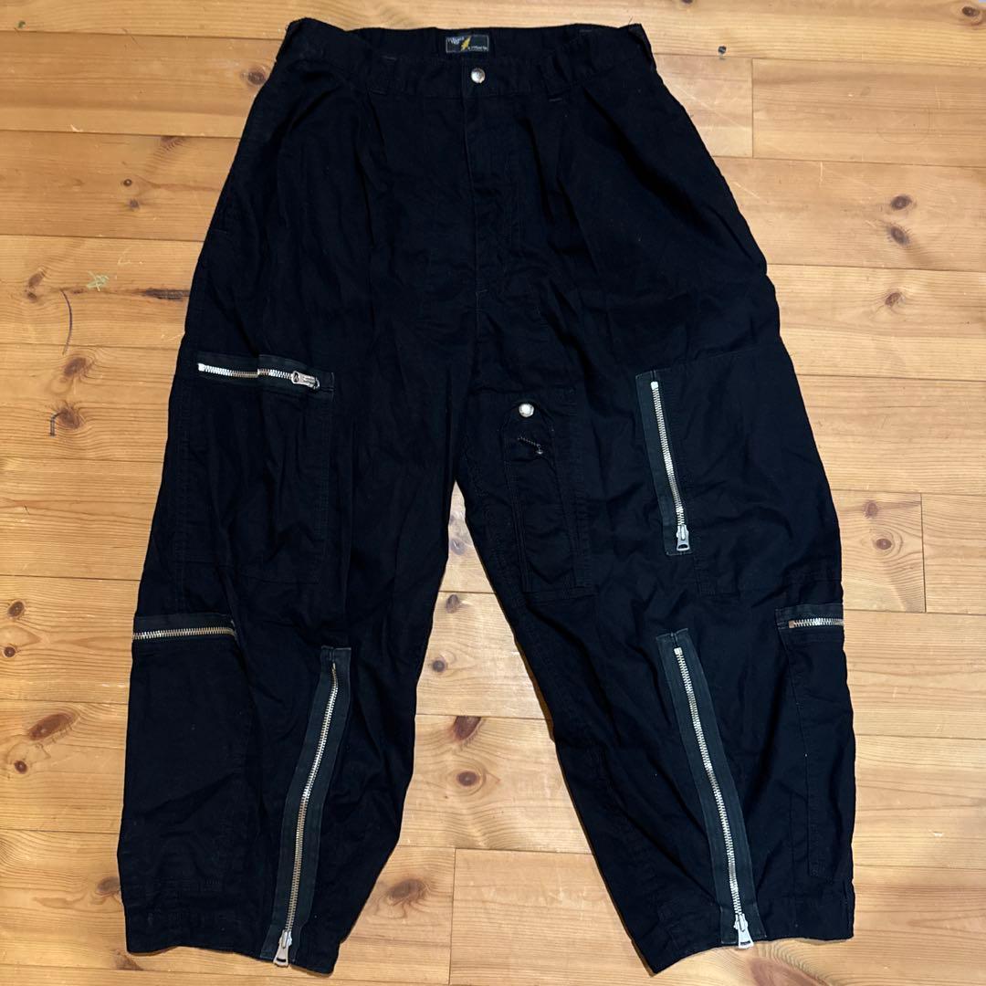 STRANGE TRIP ブラックワークパンツ