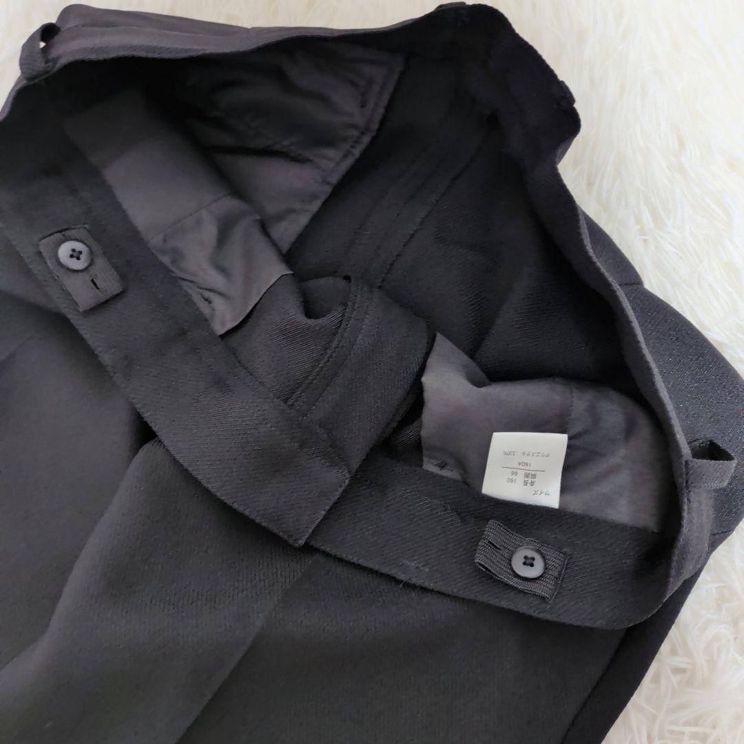 【極美品】ワンダーファクトリー スーツ 6点セット　ベスト　卒服　黒　160cm